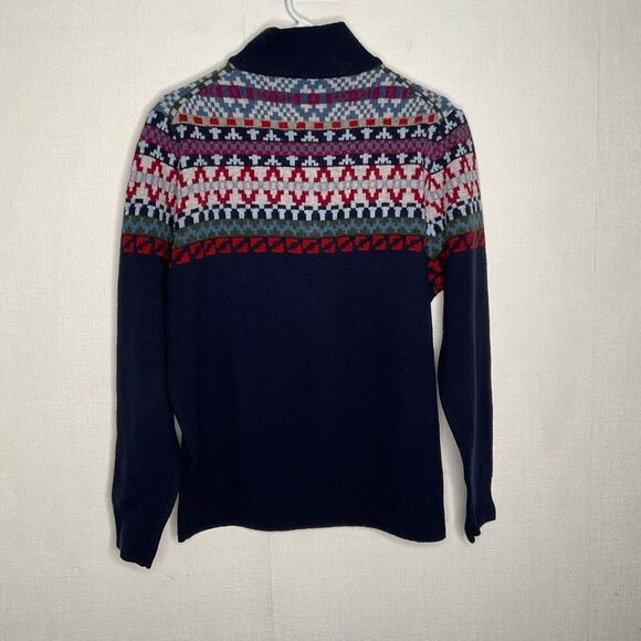 Vintage Joseph Turner Sweater Men’s Large Lambswool Fair Isle Pattern Intarsia - Picture 8 of 9